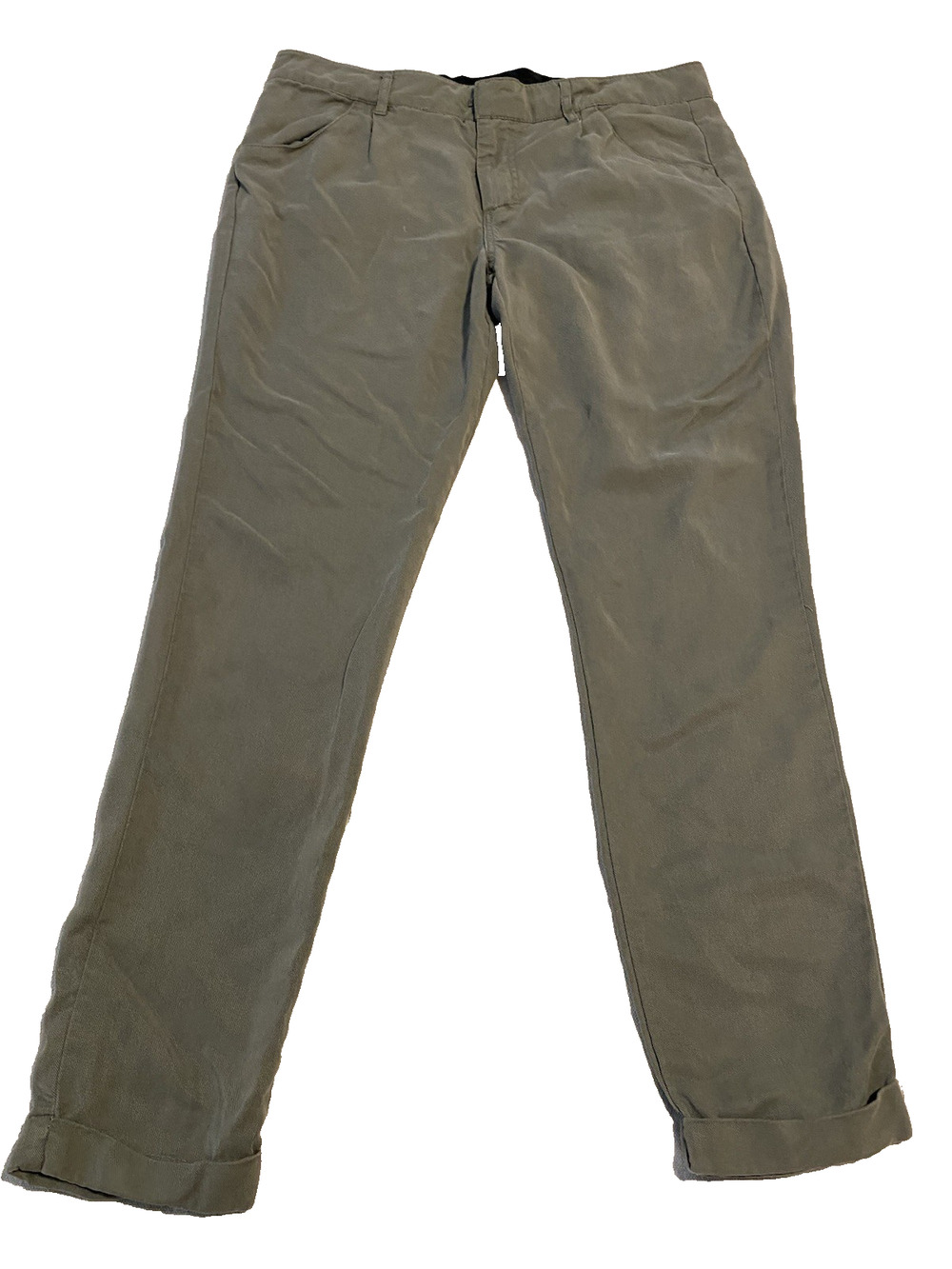 JOES JEANS Womens Olive Green Cargo Utility Cuffed Ankle Pants Size 31 Office